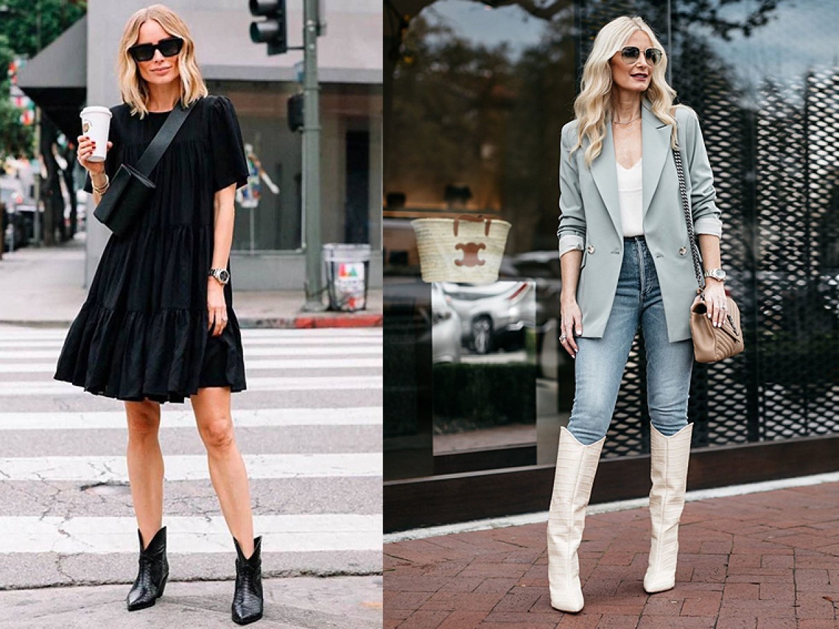 Bota de Cowboy com Vestido Floral: Romantismo e Atitude - inspiração 2