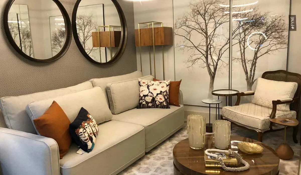 A Elegância das Formas Orgânicas nos Espelhos - inspiração 1