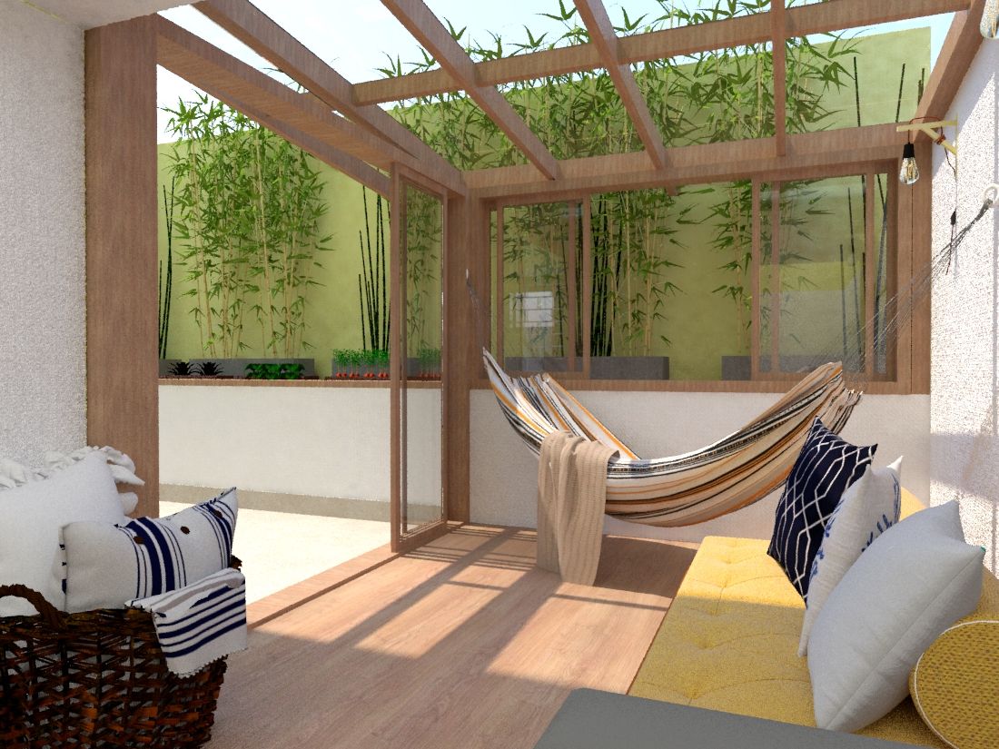 Jardim Vertical de Bambu: Uma Explosão de Verde Exótico - inspiração 2