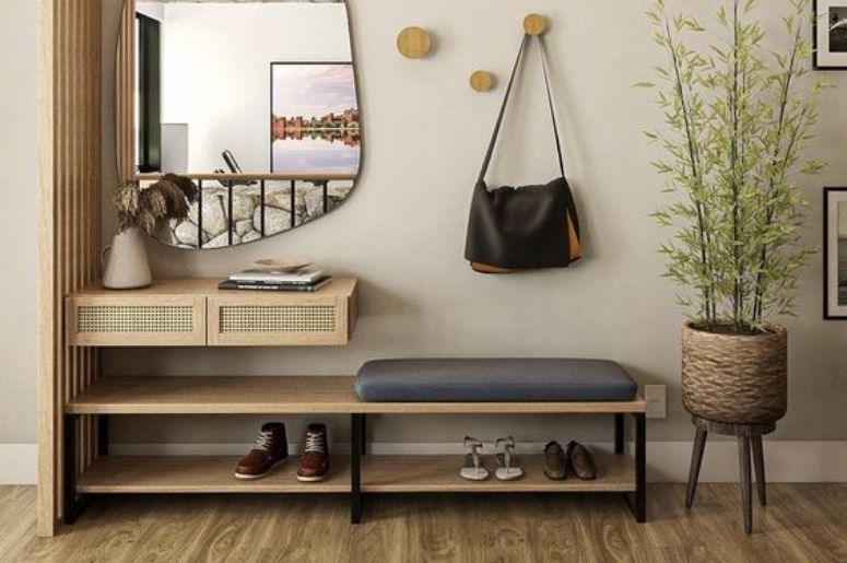 Hall Minimalista: 'Menos é Mais' Acolhedor - inspiração 1