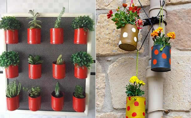 Potes de Vidro Envelhecidos com Latas: Mix de Texturas - inspiração 1