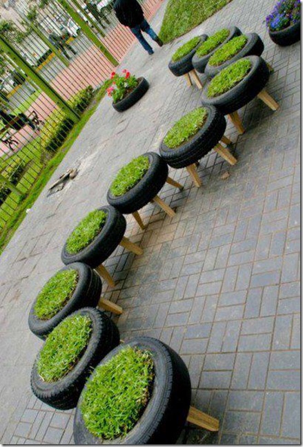 Jardim Temático: Dedique Cada Pneu a uma Família de Plantas - inspiração 2