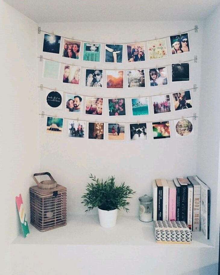 Varal de Fotos com Prendedores Decorados: Detalhes que Fazem a Diferença - inspiração 1