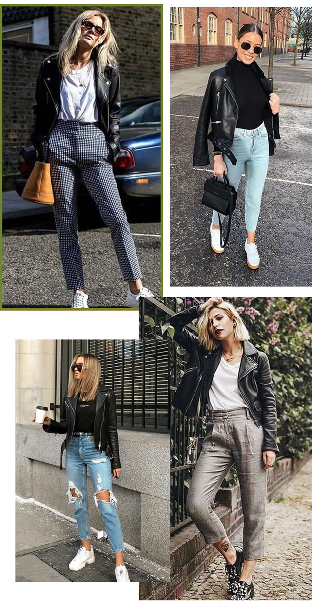 Aconchego Urbano: Tricô + Jaqueta de Couro nos Dias Frios - inspiração 1