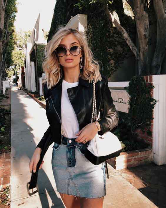 Aconchego Urbano: Tricô + Jaqueta de Couro nos Dias Frios - inspiração 2