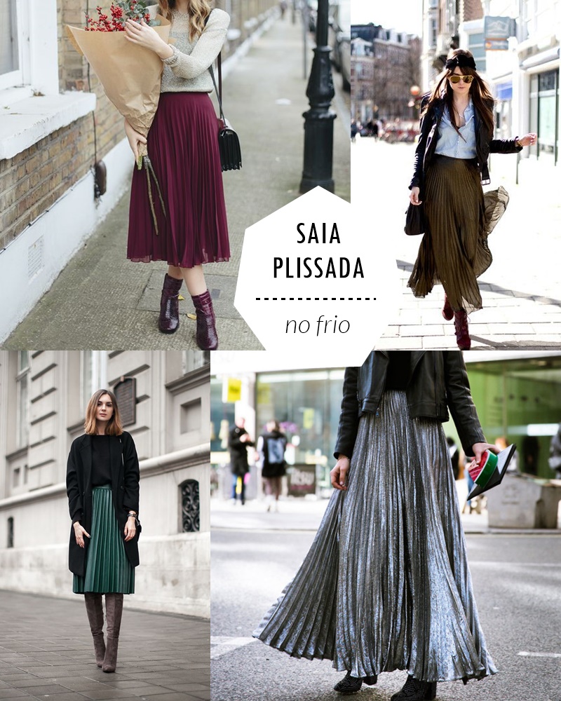 Contraste Moderno: Saia Plissada com Jaqueta de Couro - inspiração 3