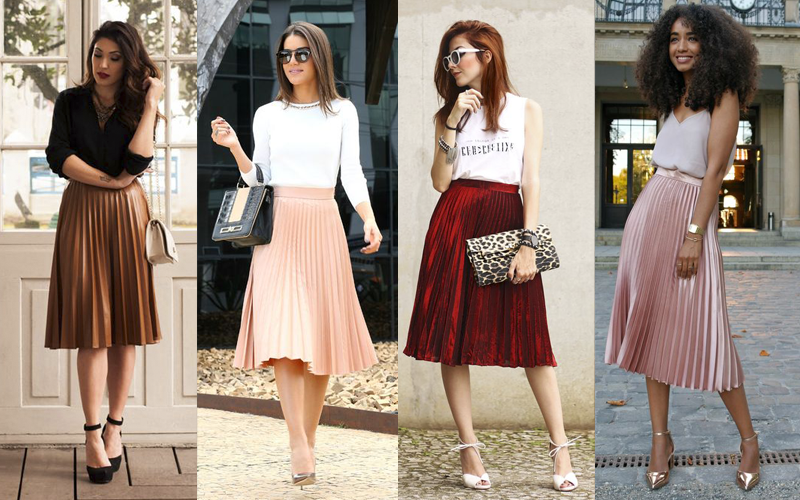 Romance no Ar: Saia Plissada com Renda e Babados - inspiração 1