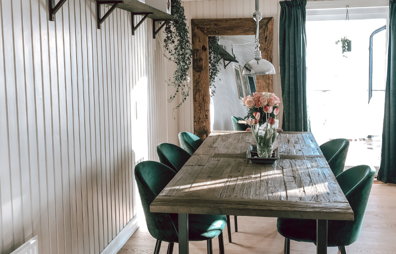 Aconchego Rústico: Verde Musgo e a Beleza da Madeira - inspiração 3