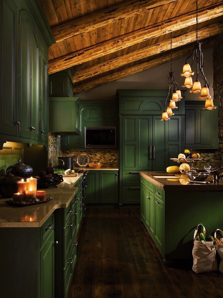 Contraste Moderno: Verde Musgo e Cores Vibrantes na Decoração - inspiração 2