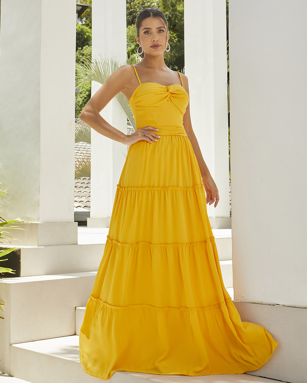 A Fluidez do Boho: Vestido Longo com Saia em A - inspiração 1