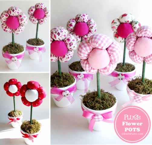 Montando Seu Primeiro Buquê de Fuxico - inspiração 2