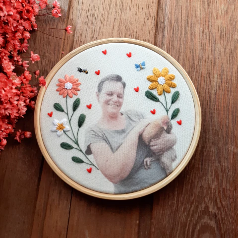 A União do Clássico com o Moderno: Bordado em Fotos de Família - inspiração 2