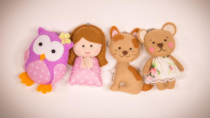 Por Que Fazer Chaveiros de Feltro? - inspiração 1