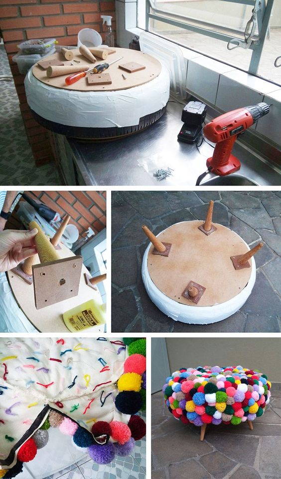 A Base do Pufe: Opções Criativas e Funcionais - inspiração 2