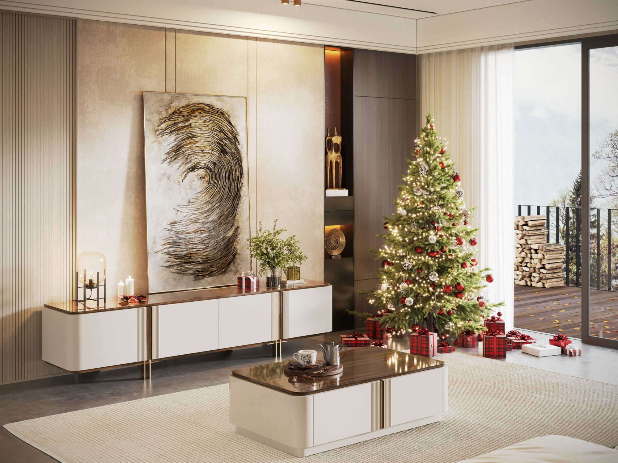 Clássico Elegante: Vermelho, Dourado e o Brilho Tradicional - inspiração 2