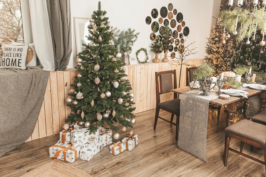 Árvore de Natal com Toque Natural - inspiração 1