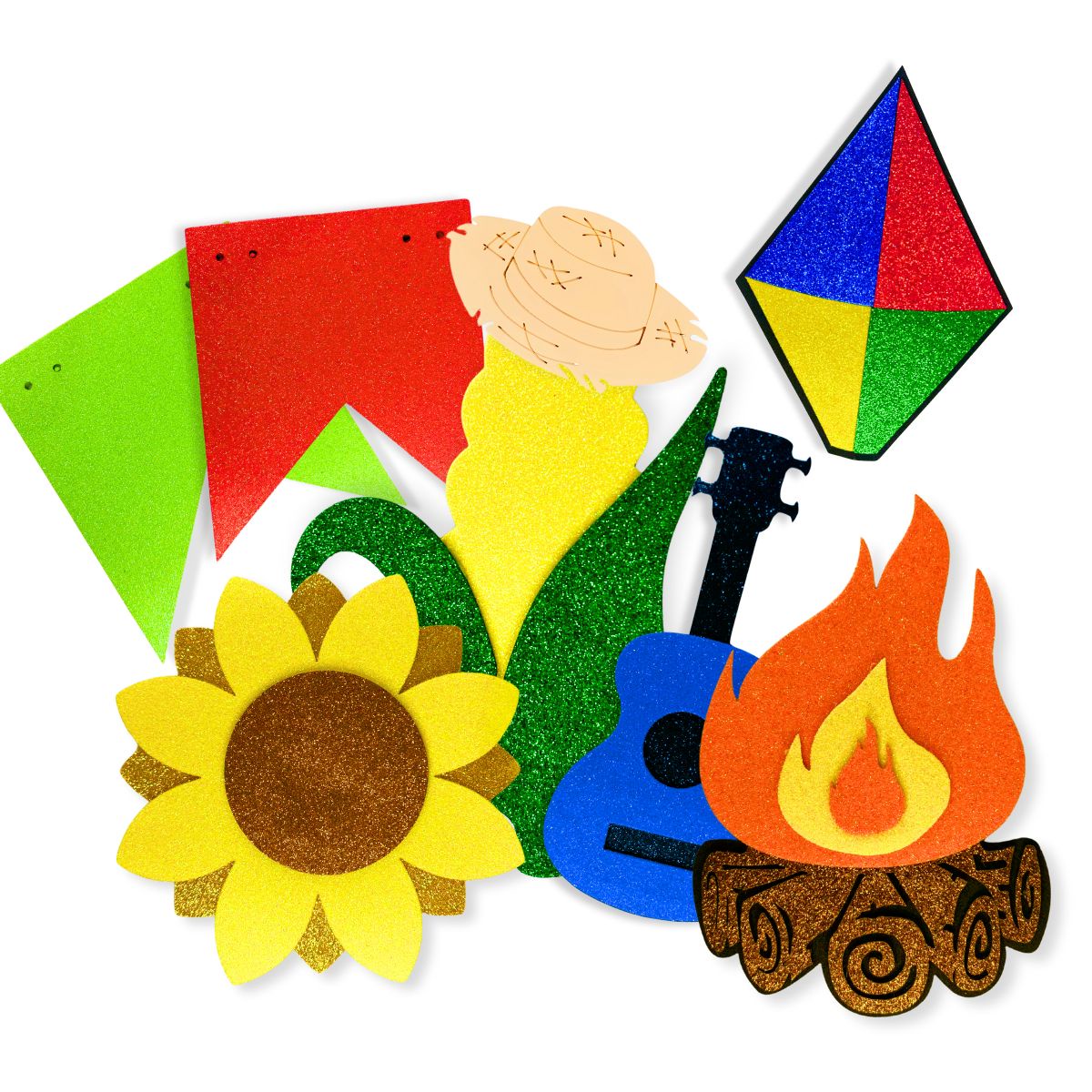 Bandeirinhas Criativas: O Clássico Reinventado em EVA - inspiração 1