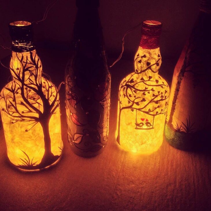 Ideias de Vasos Elegantes: Dando Nova Vida a Garrafas de Vinho - inspiração 2