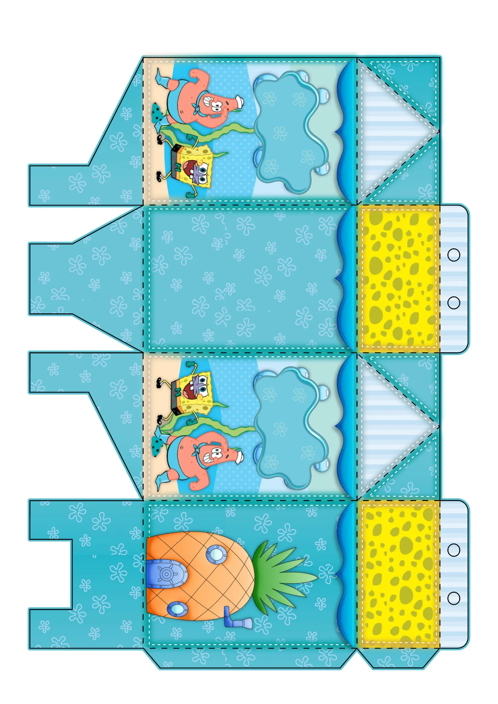 Lembrancinha Caixa de Leite com Tema Fenda do Biquíni e seus Moradores - inspiração 2