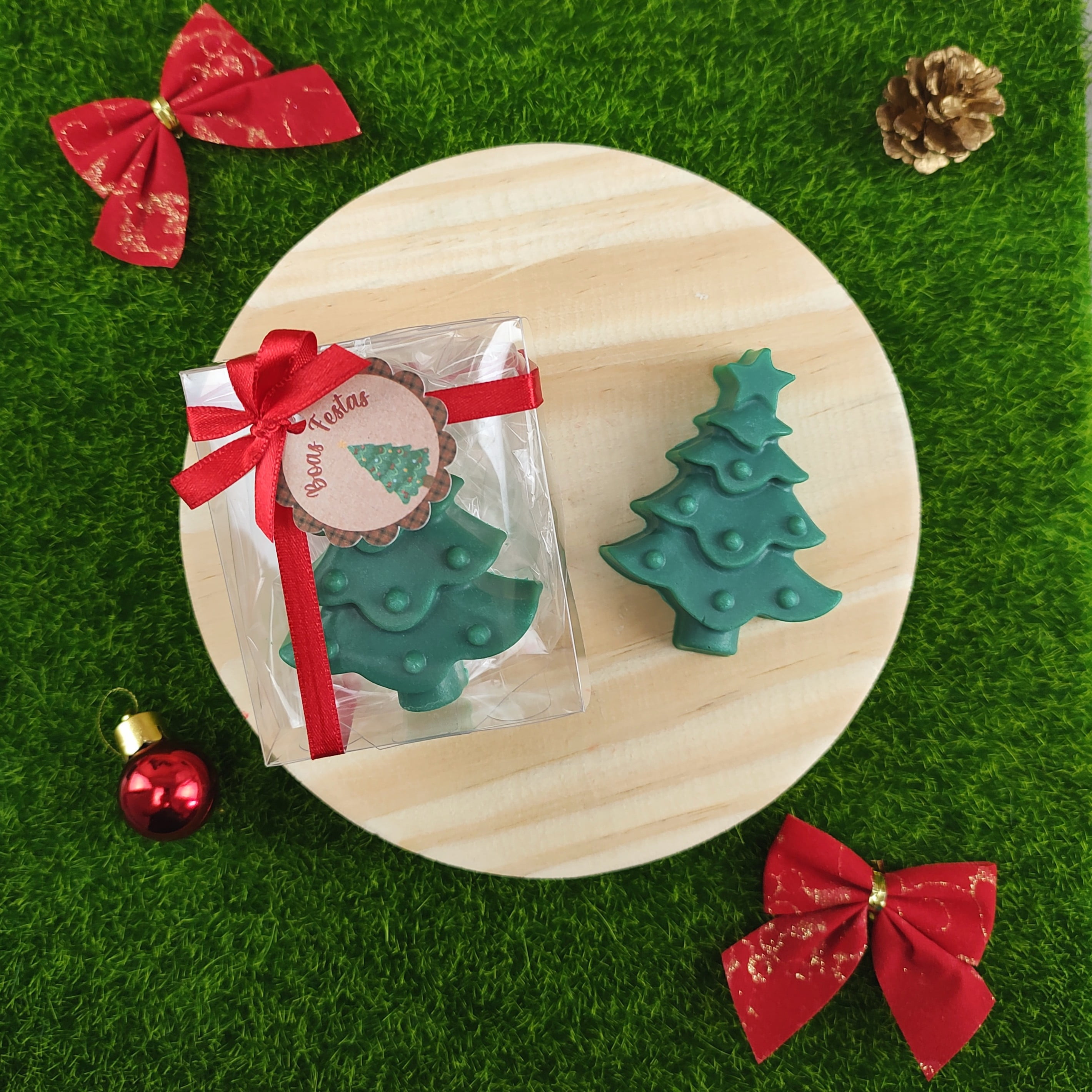 Miniaturas de Árvores de Natal Decoradas - inspiração 1