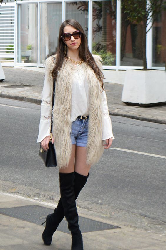 Por que o colete de pelo virou febre? - inspiração 1