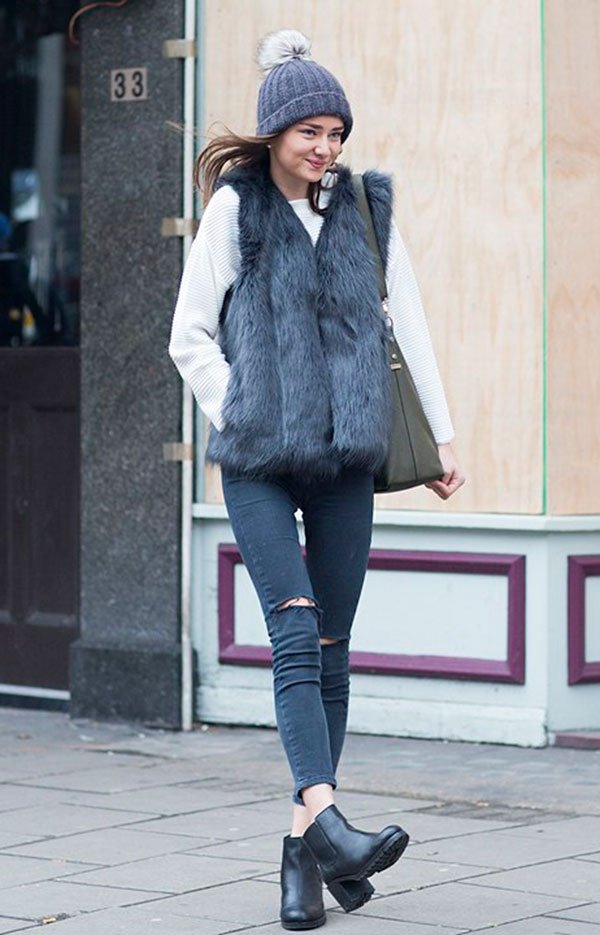 O colete de pelo: Um item para todas as estações? - inspiração 1