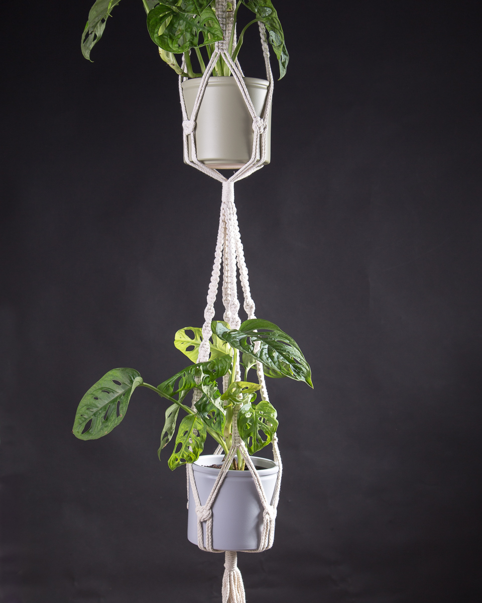 DIY Rápido: Projetos Simples Para Iniciantes em Macramê para Vasos - inspiração 1