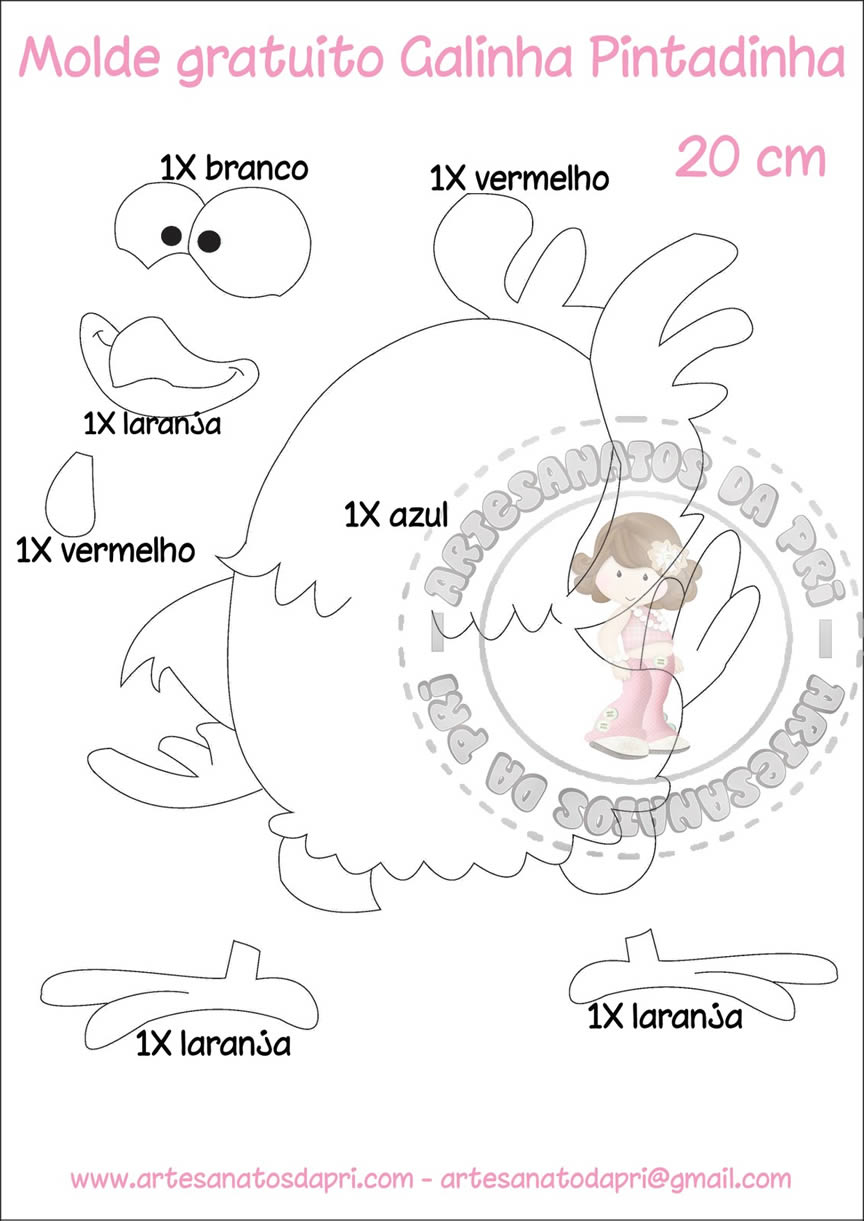 Onde Encontrar Seus Moldes Gratuitos da Galinha Pintadinha em EVA - inspiração 1