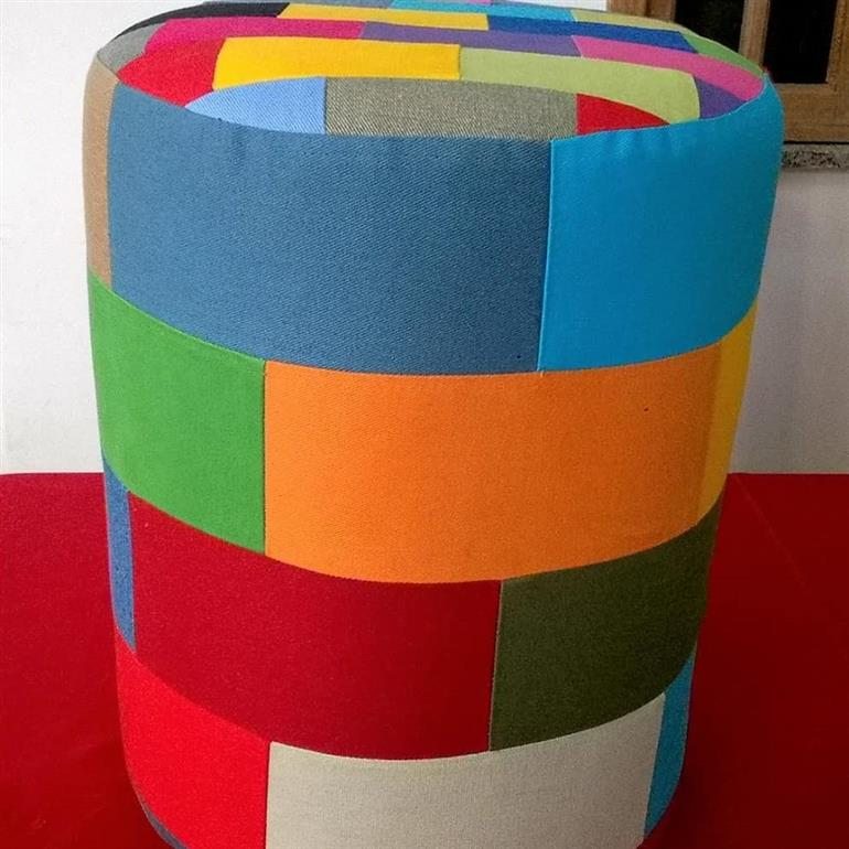 Costurando a Capa Externa do Puff - inspiração 2