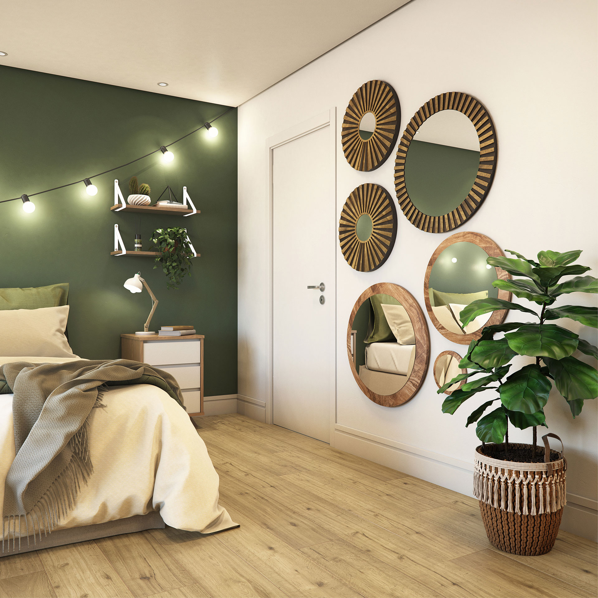 Parede Verde com Plantas Naturais: Frescor e Vida no Ambiente - inspiração 1