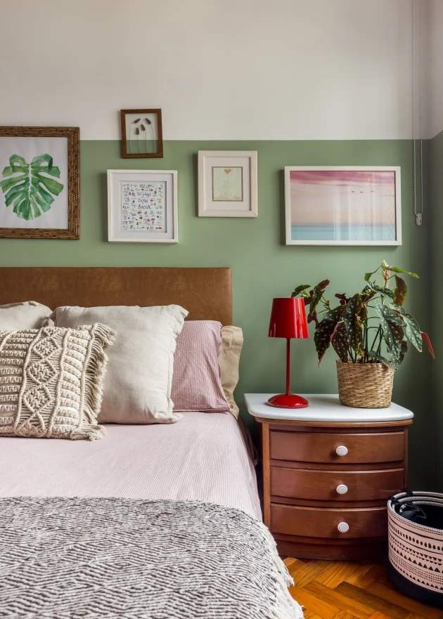 Parede Verde em Cantos Específicos: Um Detalhe que Faz a Diferença - inspiração 1