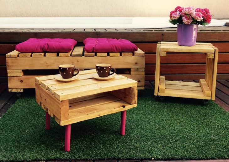 Mesas de Centro e Laterais com um Toque Rústico de Paletes - inspiração 1