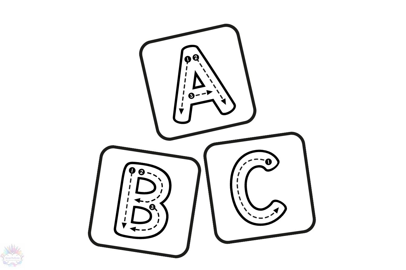 abc para colorir