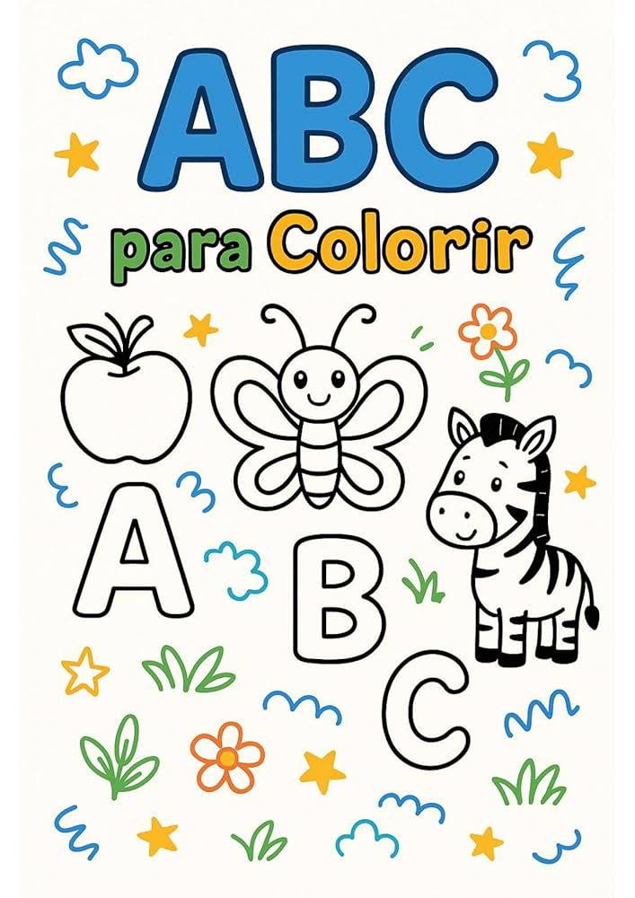 desenhos do abc para colorir vs livros impressos