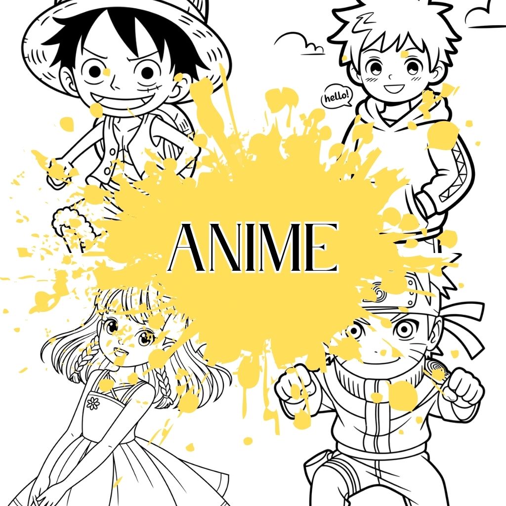 melhores desenhos de anime para colorir grátis