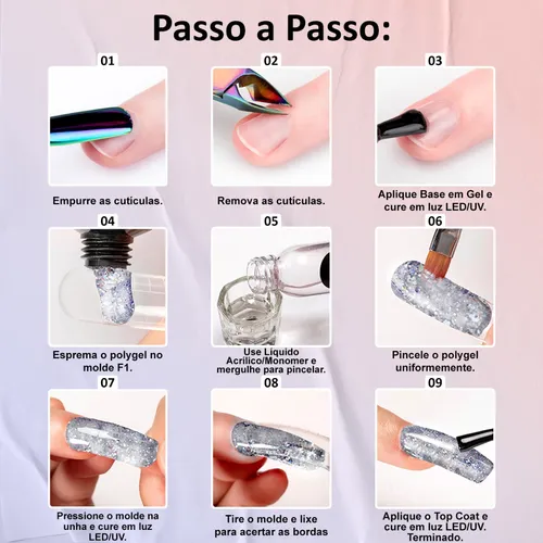 polygel descola o que fazer