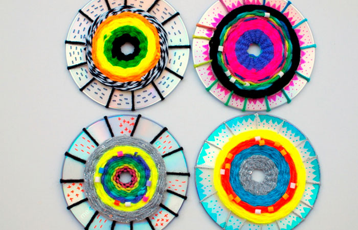 Móbiles e Cortinas Ecológicas com CDs