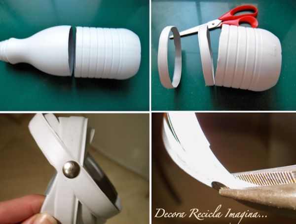 artesanato com garrafa plastica de leite
