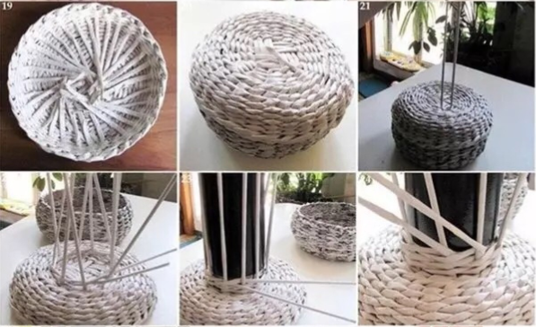 artesanato com jornal passo a passo gratis