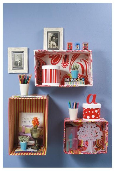 Decoração de parede com nichos de papelão: tutorial passo a passo