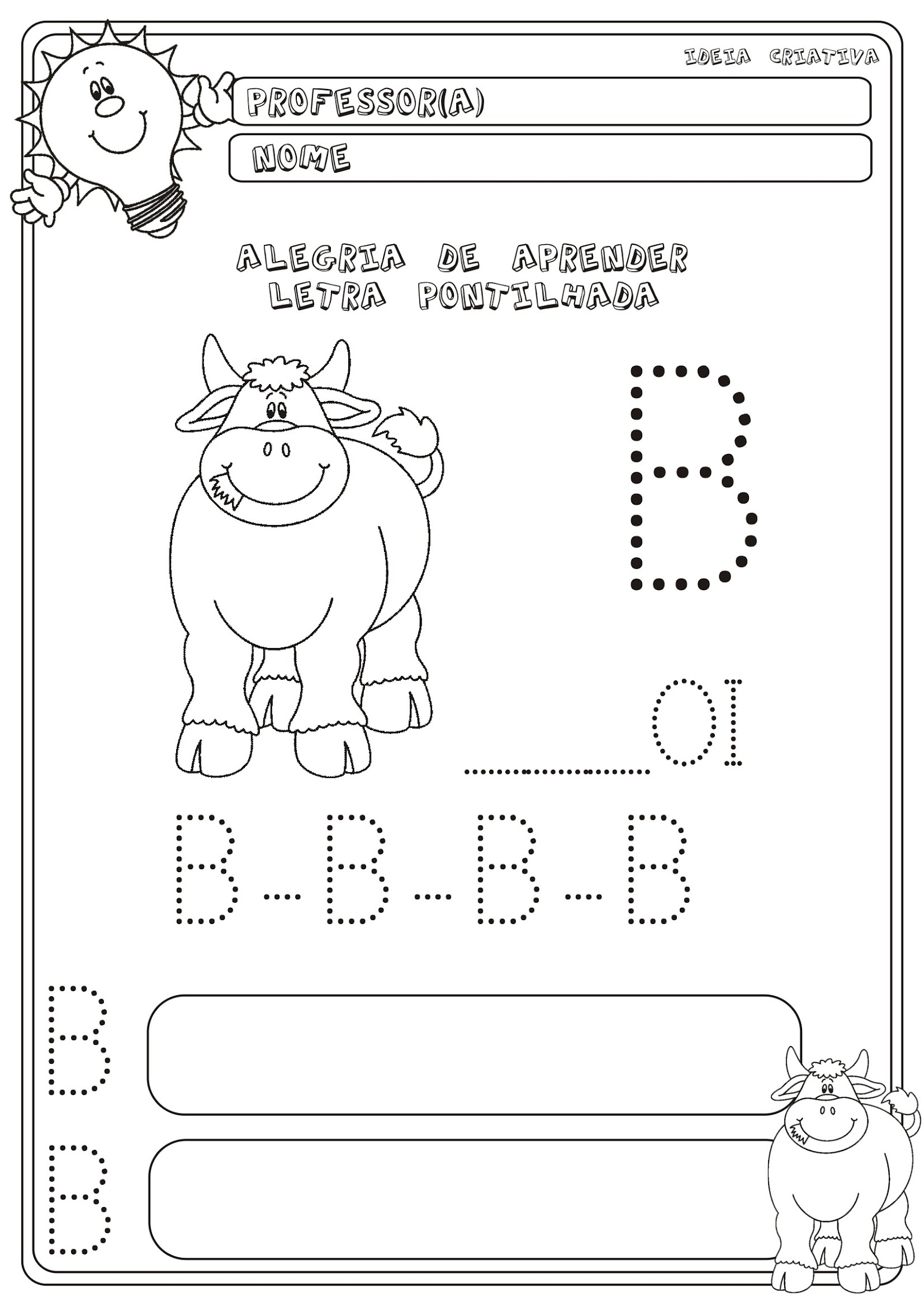 ideias de atividades com a letra b para educação infantil