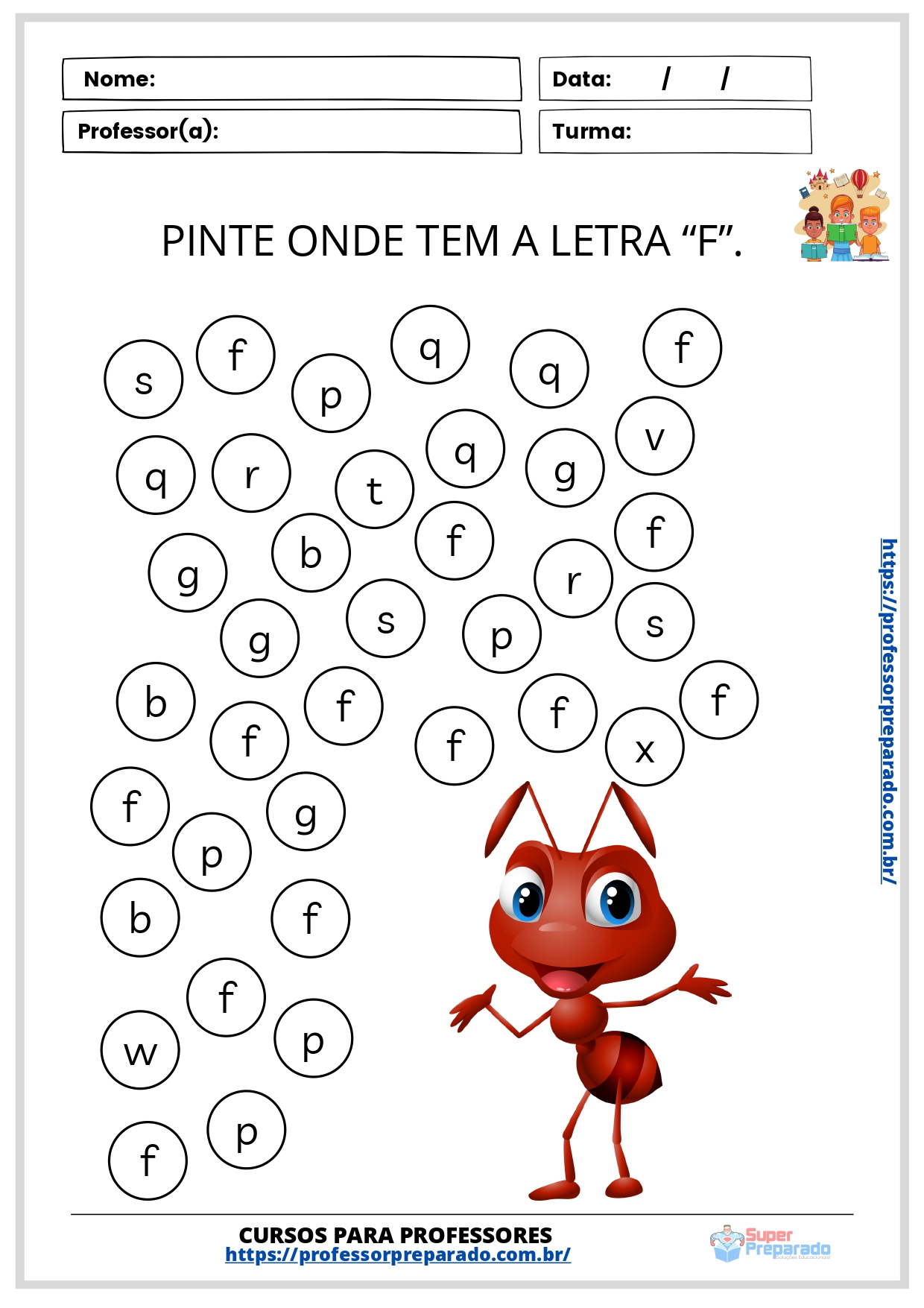 atividades divertidas com a letra f para crianças pequenas