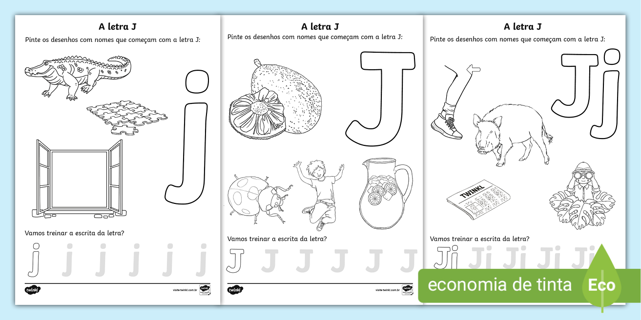 atividade com a letra j para educação infantil