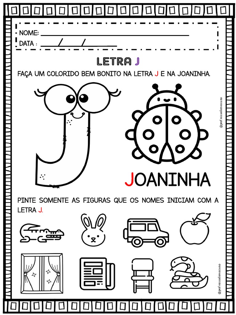 como ensinar a letra j para crianças com dificuldades de aprendizado