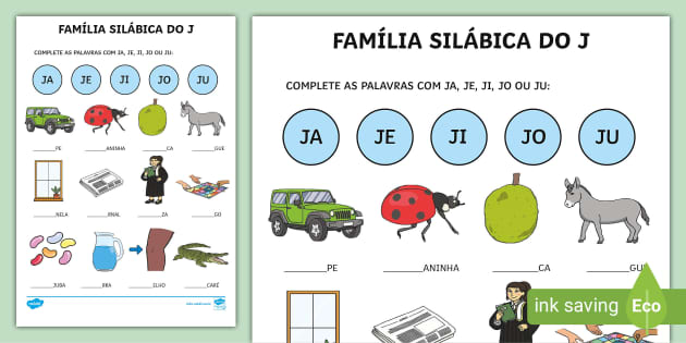 custo de materiais para atividades com a letra j na educação infantil