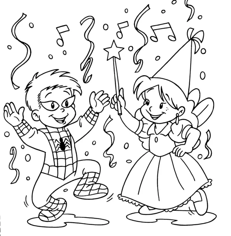 atividade de carnaval para colorir