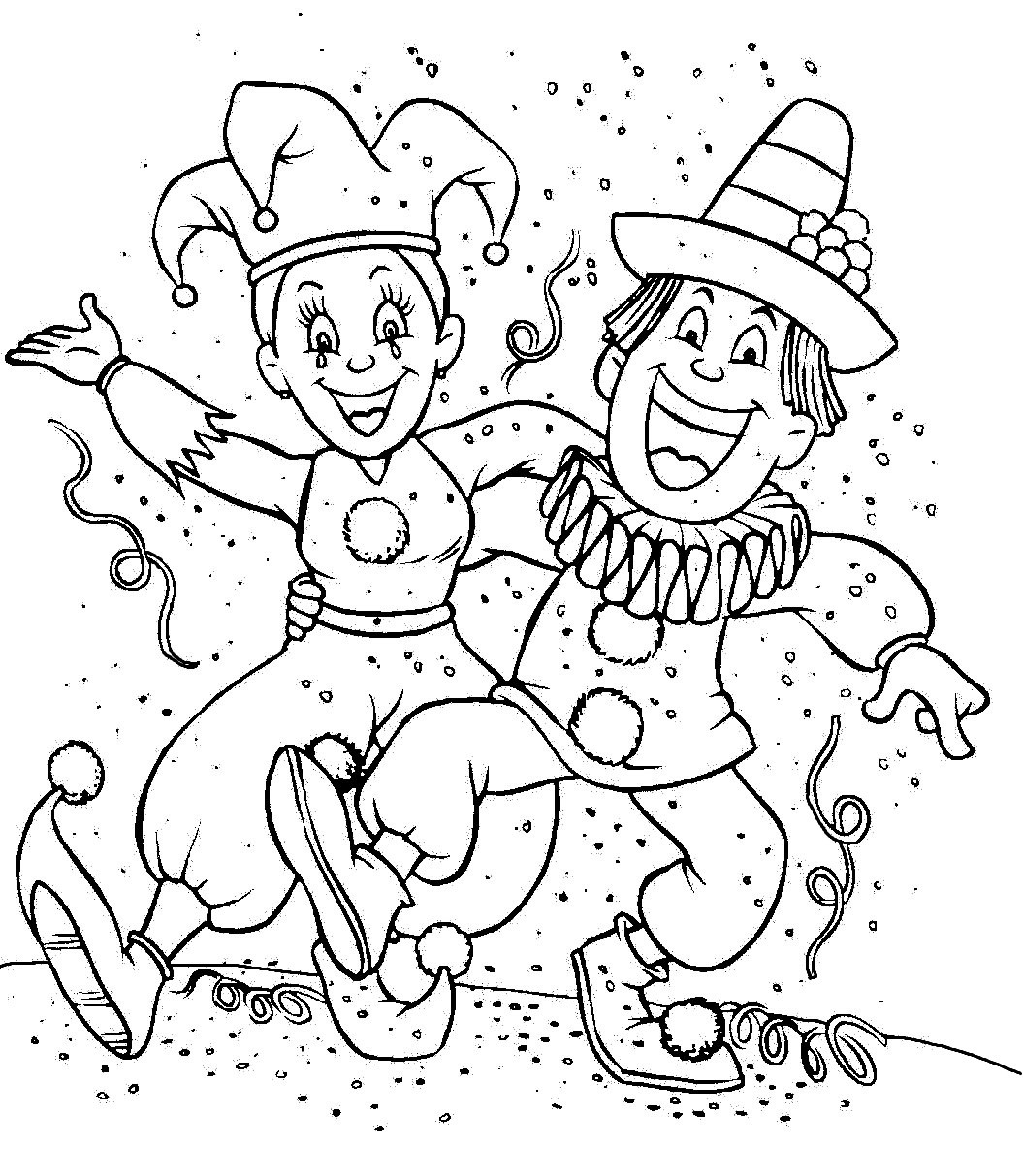 desenhos de carnaval para colorir vs. atividades de colagem