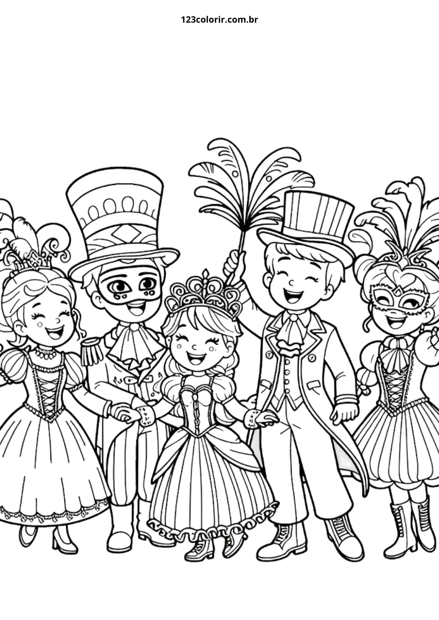 ideias de desenhos de carnaval para colorir