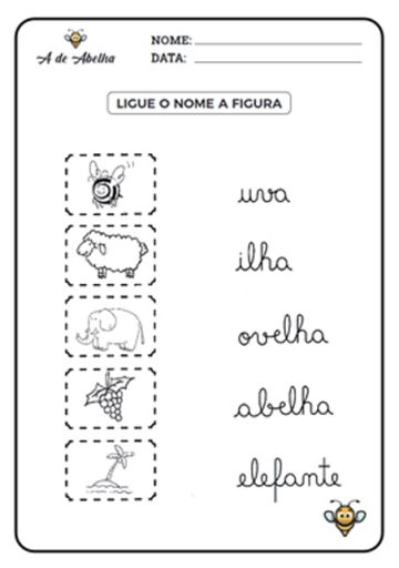 atividades com a letra a para alfabetização