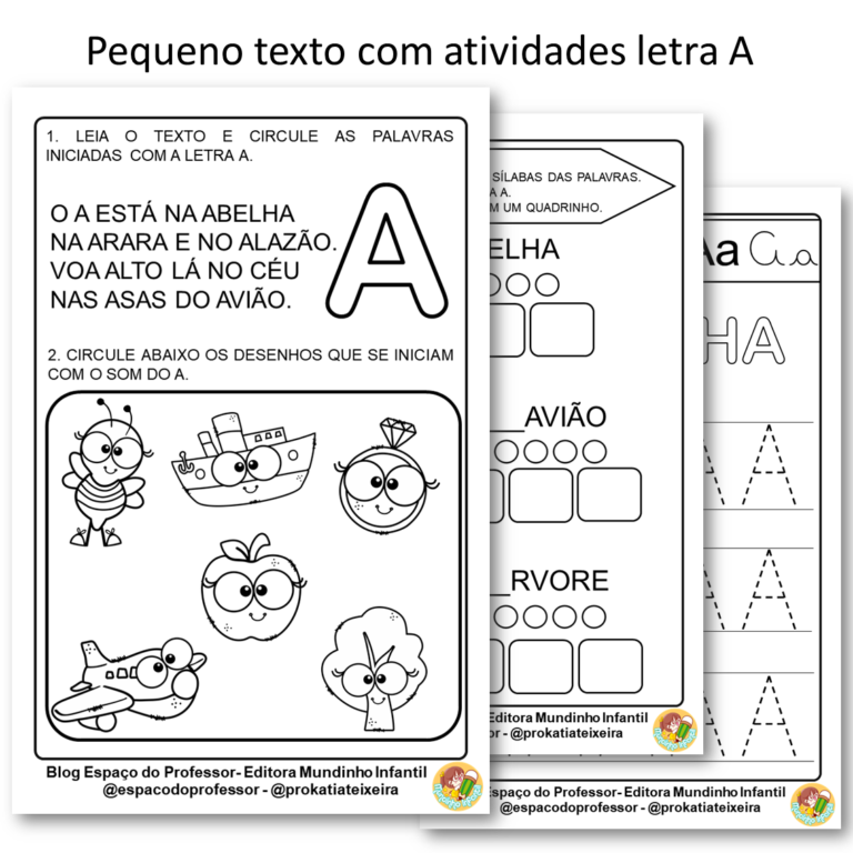 atividades divertidas com a letra a para alfabetização infantil
